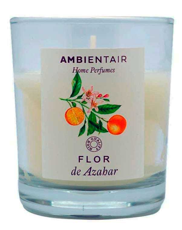Las velas con olor a azahar te pueden servir de inspiración para el sentido del olfato a la hora de regalar una caja de 5 sentidos