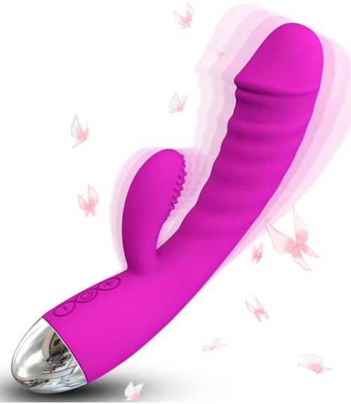 Un vibrador es una idea original para estimular el tacto al regalar una caja de  los 5 sentidos a una mujer