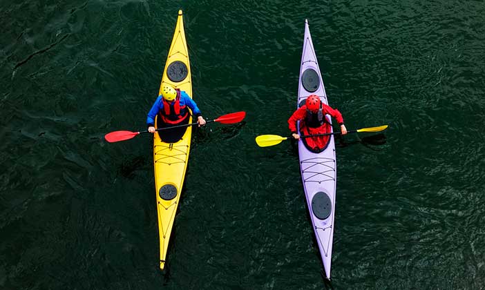 Una ruta en kayak en Cataluña es una buena actividad para una escapada en pareja