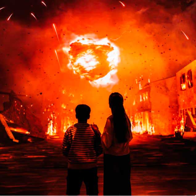 Erupción del Vesubio en 3D en la exposición Los últimos días de Pompeya